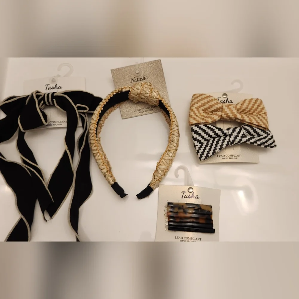 Tasha  Set of  headband, Clip New